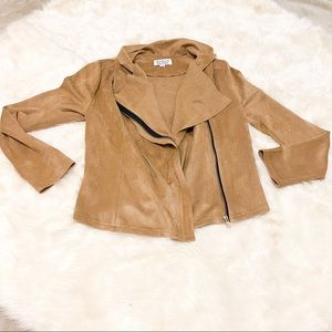 4/$25 Irini | Faux Suede Side Zip Jacket Size Small